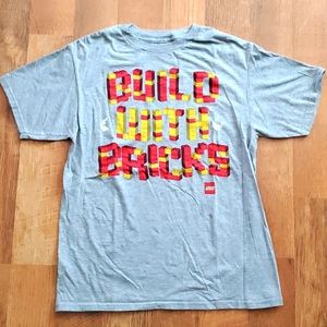Lego‎ BUILD WITH BRICKS short sleeve shirt Unisex Size kids 14-16